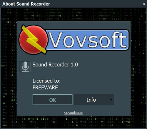 Vovsoft Sound Recorder(音频录制工具)v2.0